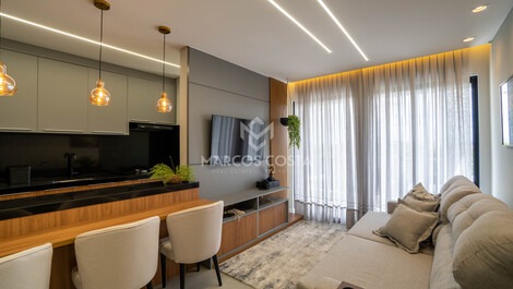 Apartamento com 2 suítes na praia de Canto Grande (AL07)