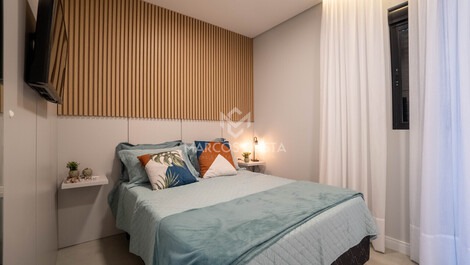 Apartamento com 2 suítes na praia de Canto Grande (AL07)
