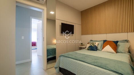 Apartamento com 2 suítes na praia de Canto Grande (AL07)