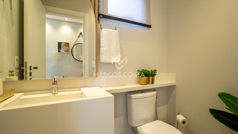 Apartamento com 2 suítes na praia de Canto Grande (AL07)