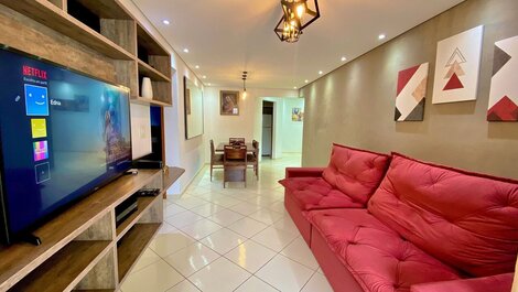 G024 - Vista mar| Suíte |Churrasqueira| Wi-Fi e AC