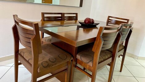 G024 - Vista mar| Suíte |Churrasqueira| Wi-Fi e AC