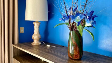 G024 - Vista mar| Suíte |Churrasqueira| Wi-Fi e AC