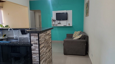 Cozinha americana,conjugada com a sala 