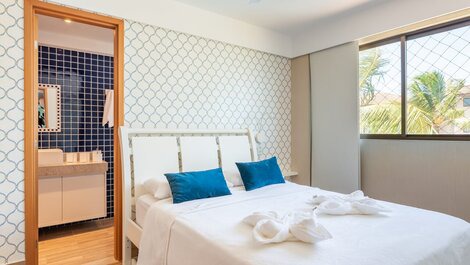 Flat beira-mar no Polinésia | Muro Alto - PE