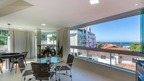 Hermoso apartamento con Vista al Mar para hasta 9 personas en Bombinhas SC