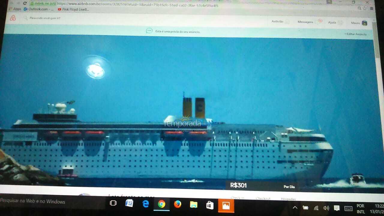 Apartamento para alquiler de vacaciones em Cabo Frio (Praia do Forte)