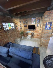 100 mts Praia Grande-300 mts Prainha-Piscina- 12 hospedes