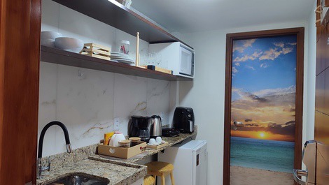 Copa equipada para a preparação de lanches ,cafés e petiscos