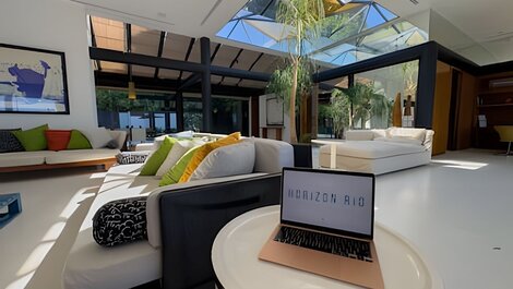 Mansão de luxo para alugar em são conrado com piscina