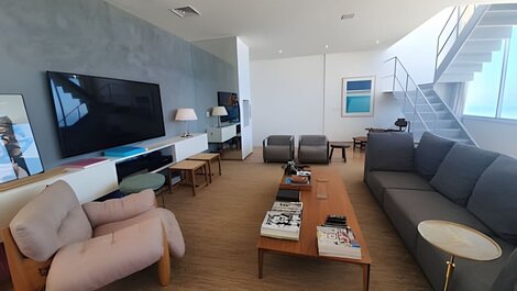 Maravilhosa cobertura com 3 quartos  para alugar em ipanema com vista mar e piscina