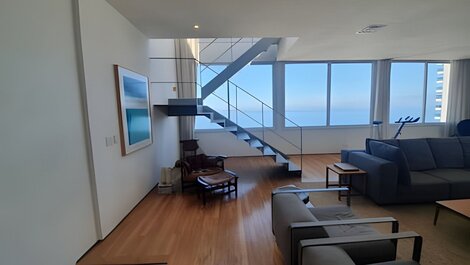 Maravilhosa cobertura com 3 quartos  para alugar em ipanema com vista mar e piscina