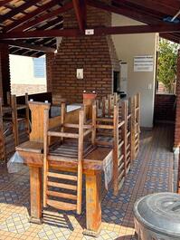 Área de lazer, churrasqueira