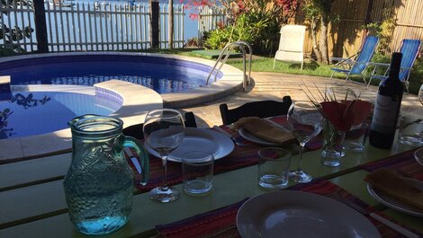 Pé no Paraíso - e na areia, 4 suítes, Piscina c/vista mar, churr,...