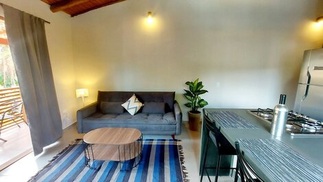 Apartment with pool, 50 meters from the beach, kitchen, barbecue