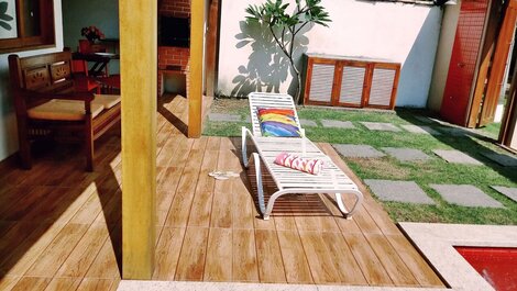 Refugio con Piscina Roja - 3 Suites, Barbacoa y Playa