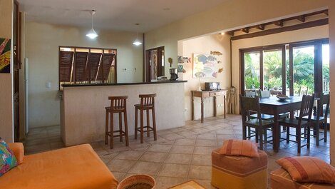 Pé no Paraíso - e na areia, 4 suítes, Piscina c/vista mar, churr,...