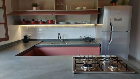 New Flat with Pool, 50m from the beach, barbecue