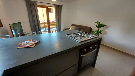 Apartment with pool, 50 meters from the beach, kitchen, barbecue
