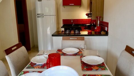 Refugio con Piscina Roja - 3 Suites, Barbacoa y Playa