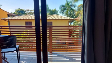 Apartamento con piscina, vista al mar, barbacoa privada, aire.