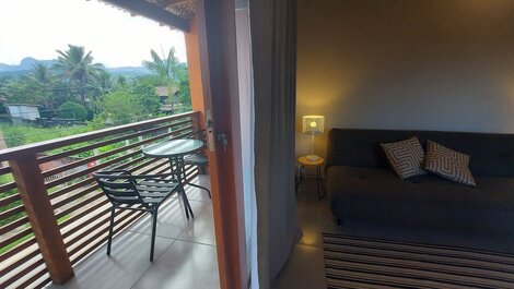 Cepilho - Flat com cozinha, 50mts da Praia, Churr, Piscina, WiFi...