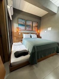 Flat Novo Familiar/Casal -950mts da Praia -Wi-fi - Garagem Subterrânea