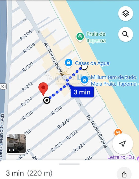 Apartamento para aluguel de temporada em Itapema (Meia Praia)