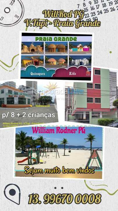 Apartamento para alquiler de vacaciones em Praia Grande (Vila Tupi)