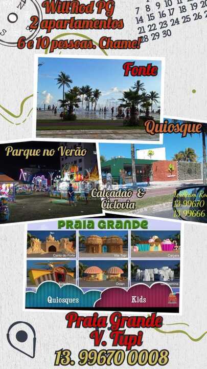 Apartamento para alquiler de vacaciones em Praia Grande (Vila Tupi)