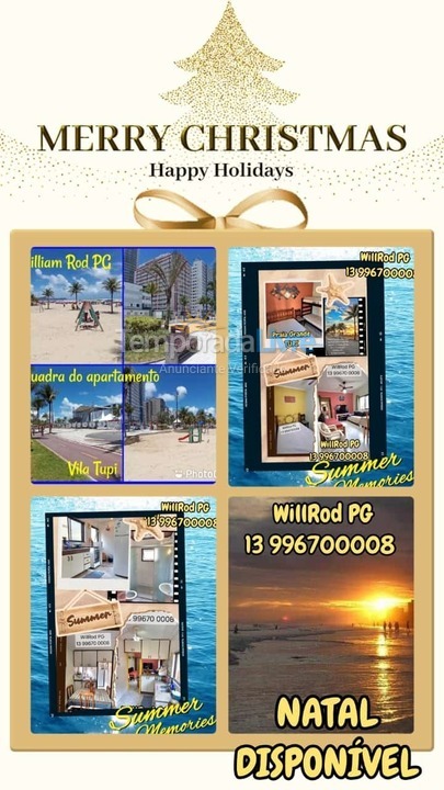Apartamento para alquiler de vacaciones em Praia Grande (Vila Tupi)