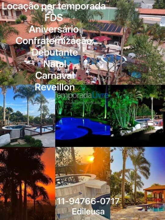 Chácara / sítio para aluguel de temporada em Araçariguama (Aparecidinha)