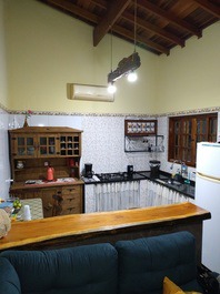Sala e cozinha conjugada