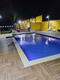 Piscina com 9 mts ,prainha,cascata e hidro 
