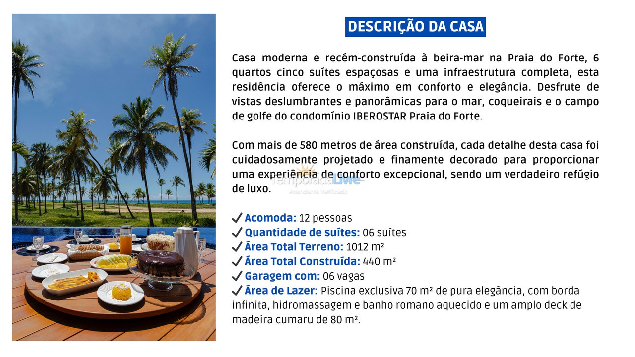 Casa para alquiler de vacaciones em Mata de São João (Praia do Forte)