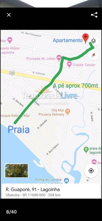 Apartment for vacation rental in Ubatuba (Lagoinha)