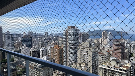 Vista da varanda do apartamento 