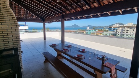 Vista da área gourmet (churrasqueiras)