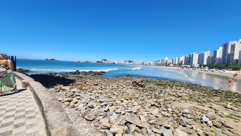 Huge oceanfront apartment with 4 air-conditioned suites, 14-foot barbecue, beach service