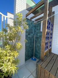 Chuveiro na área de lazer