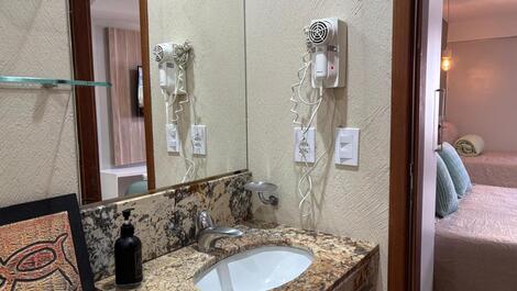 Flat à beira mar para até 3 pessoas,dentro de hotel