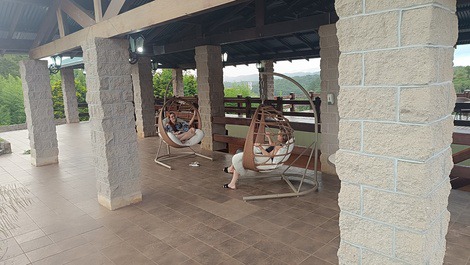 Área para descanso e leitura