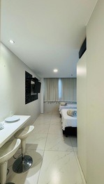 Flat 606 no Hotel Go Inn Taguatinga, reformado no Porcelanato, central