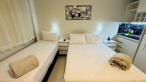 Flat 606 no Hotel Go Inn Taguatinga, reformado no Porcelanato, central