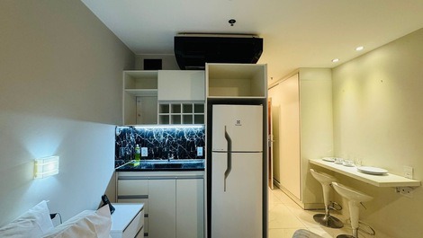 Flat 606 no Hotel Go Inn Taguatinga, reformado no Porcelanato, central