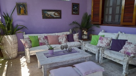 2-suite house 50m from the sea in 1200m2 of private garden/7 people//AC