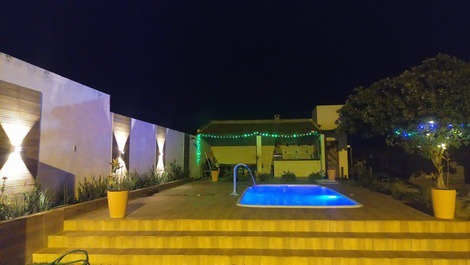 Área de lazer momento noturno 