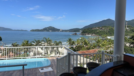 Vista mar da churrasqueira