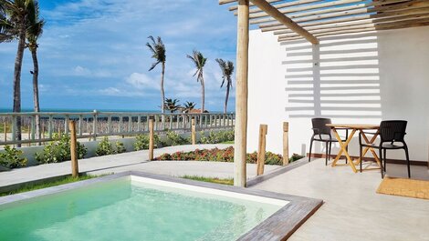 Bungalow con vistas al mar y piscina privada de Carpediem