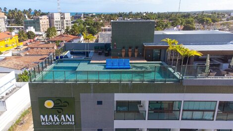 Makani Beach #305 - Flat com varanda por Carpediem